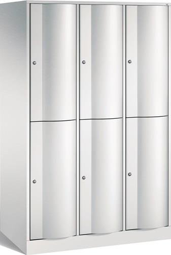 Fächerschrank Stahlbl.lichtgrau/lichtgrau H1950xB1150xT640mm 3x2 Abt. || VE = 1 ST